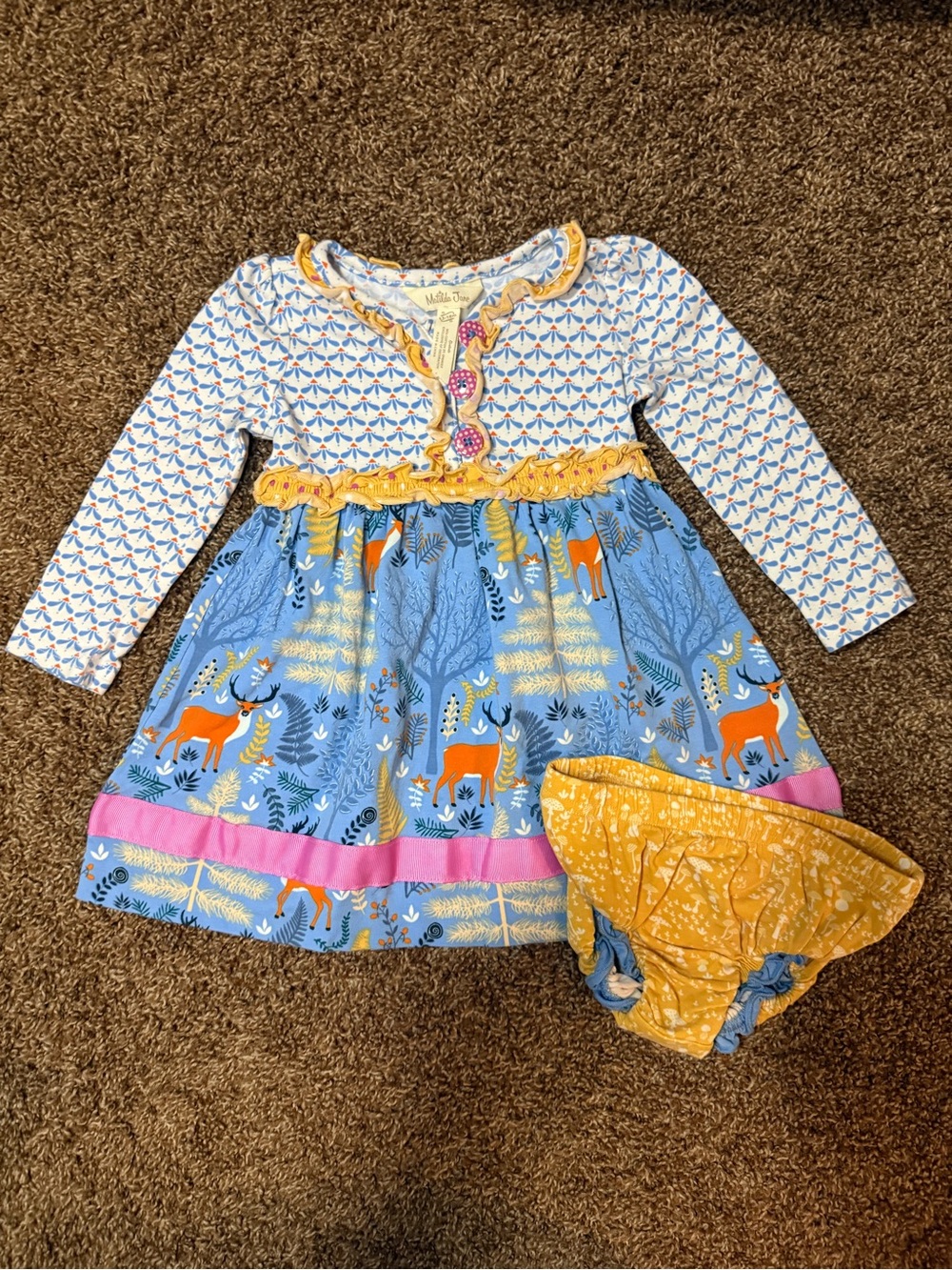 Matilda Jane dress w/bloomers 12-18m